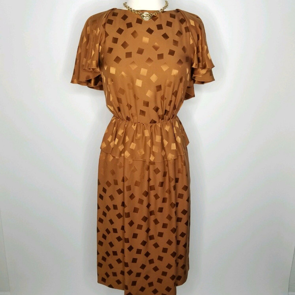 Albert Capraro Dresses & Skirts - Vintage 70s Albert Capraro Silk Midi Draped Dress